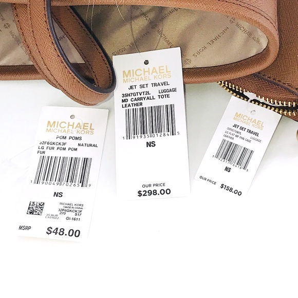 3PCS Michael Kors MD Carryall Tote Wallet Charms - Picture 8 of 8